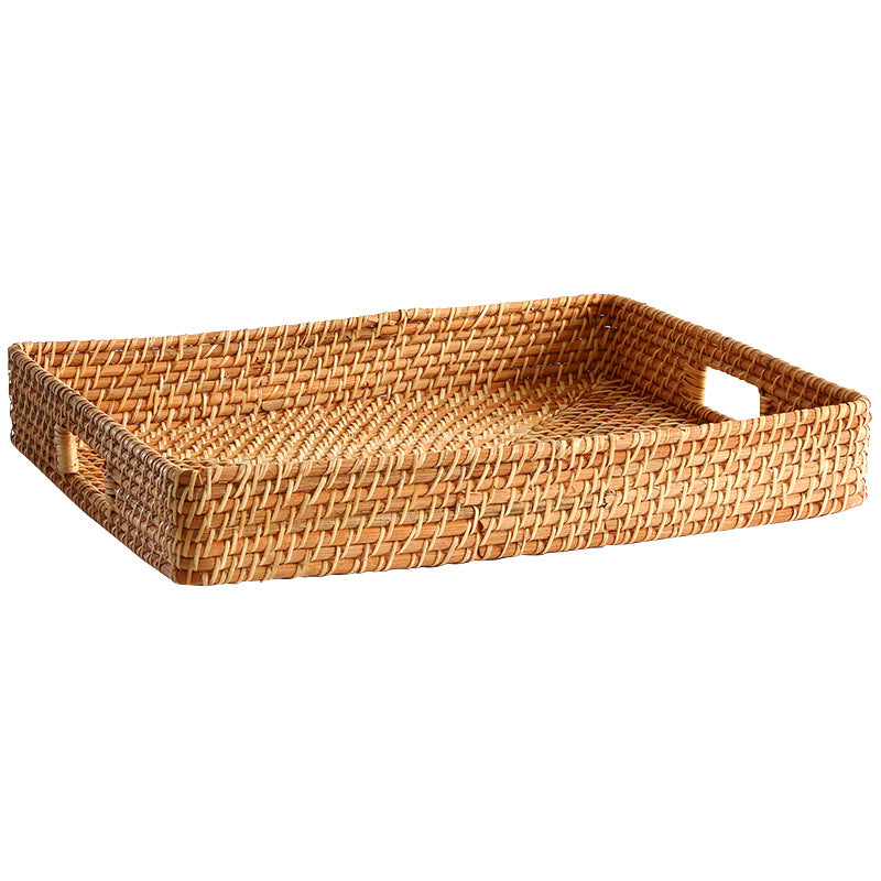 Handcrafted Rectangular Woven Serving Tray | Kelmera