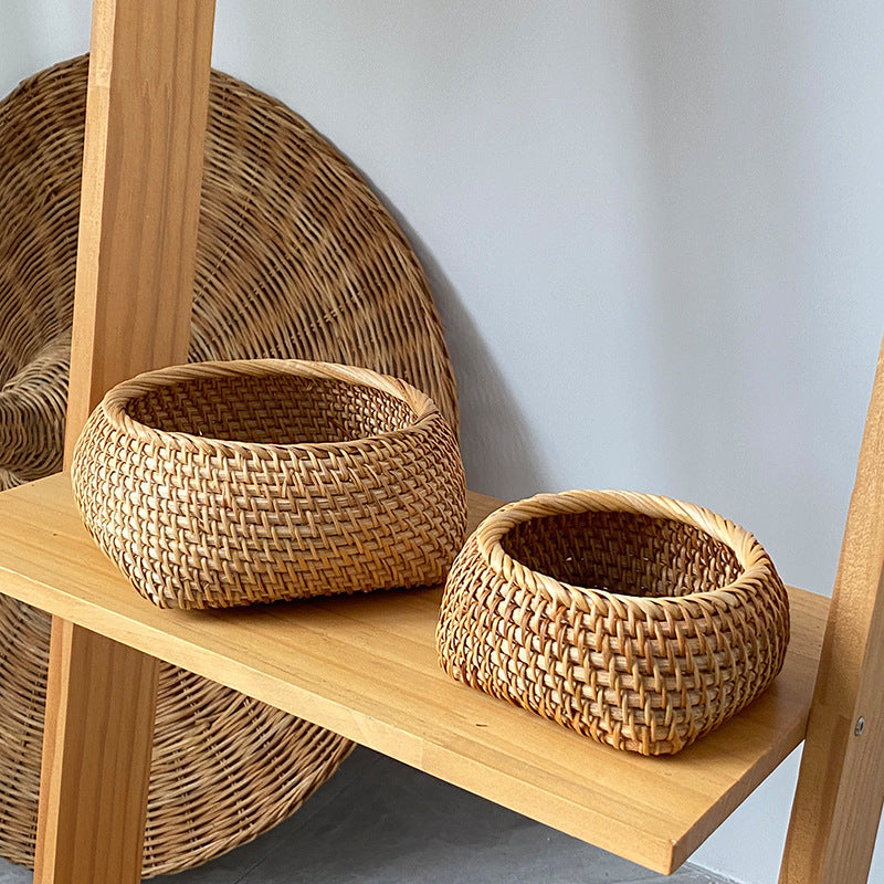 Handcrafted Storage Basket Box Green Brown | Kelmera