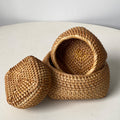 Handcrafted Storage Basket Box Green Brown | Kelmera
