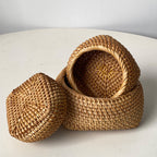 Handcrafted Storage Basket Box Green Brown | Kelmera