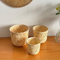 Handcrafted Storage Basket made of Bamboo Fiber | Kelmera
