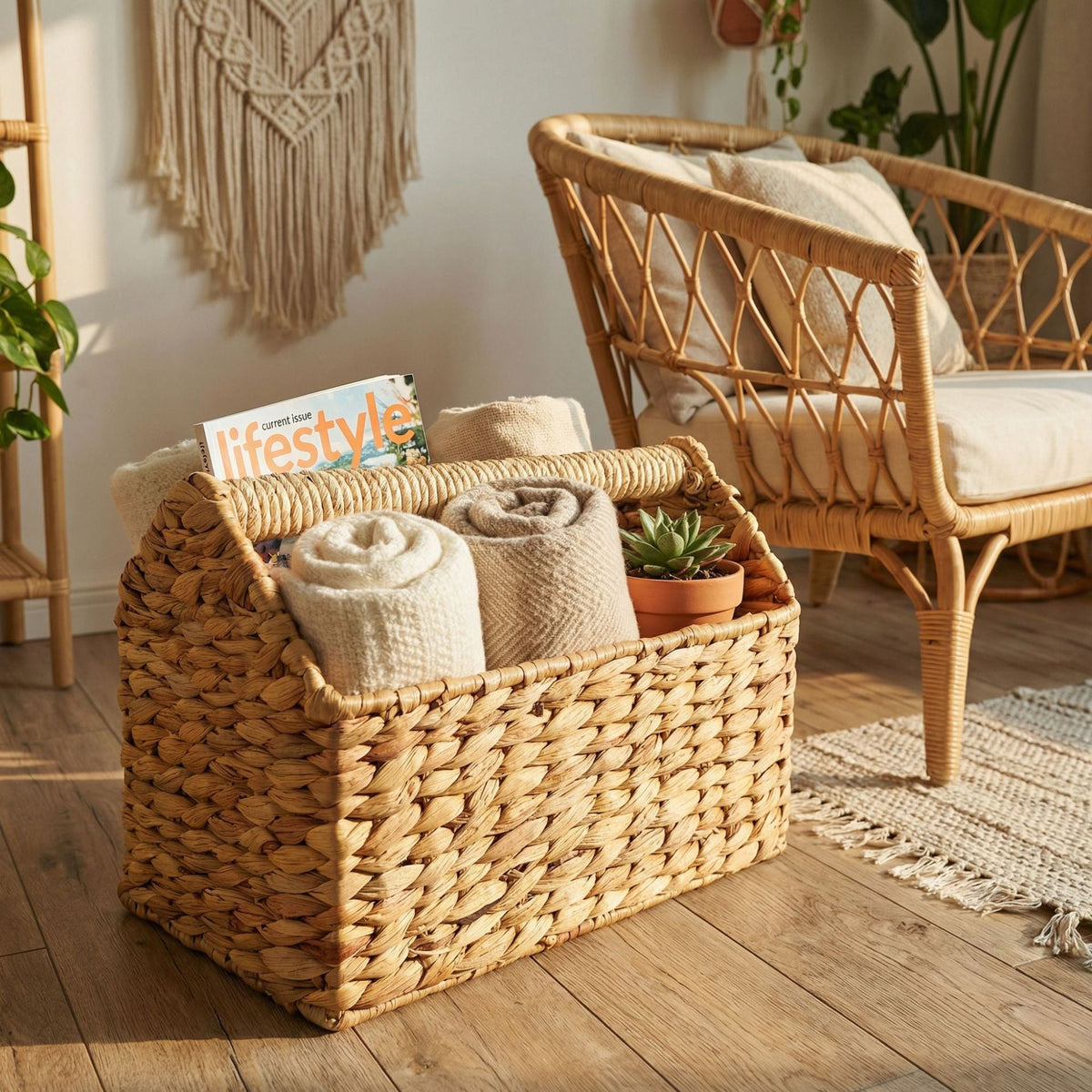 Handcrafted Storage Basket made of Natural Materials Model Gexm | Kelmera