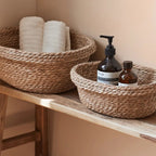 Handcrafted Storage Basket made of Natural Materials Oval | Kelmera