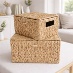 Handcrafted Storage Basket made of Natural Materials Without Lid | Kelmera