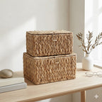 Handcrafted Storage Basket made of Natural Materials Without Lid | Kelmera