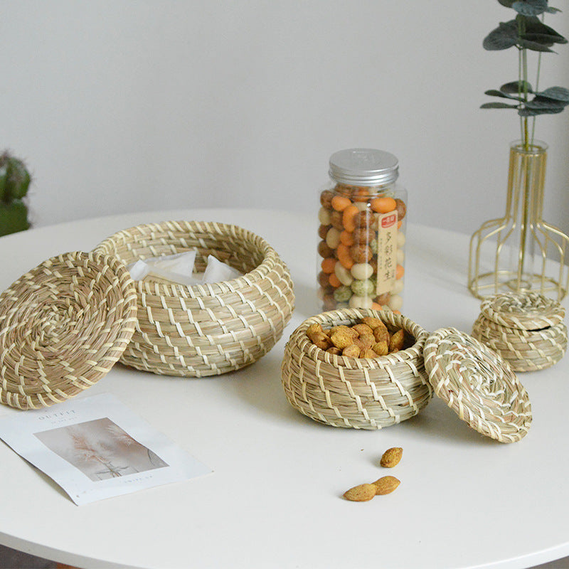 Handcrafted Storage Basket Set made of Natural Rattan | Kelmera