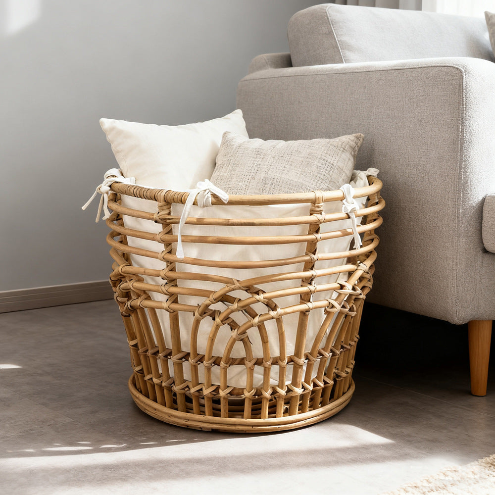 Handcrafted Storage Basket with Fabric Insert | Kelmera
