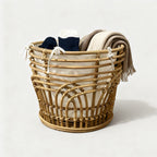 Handcrafted Storage Basket with Fabric Insert | Kelmera
