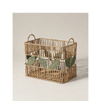 Handcrafted Storage Basket with Leaf Motif | Kelmera