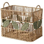 Handcrafted Storage Basket with Leaf Motif | Kelmera