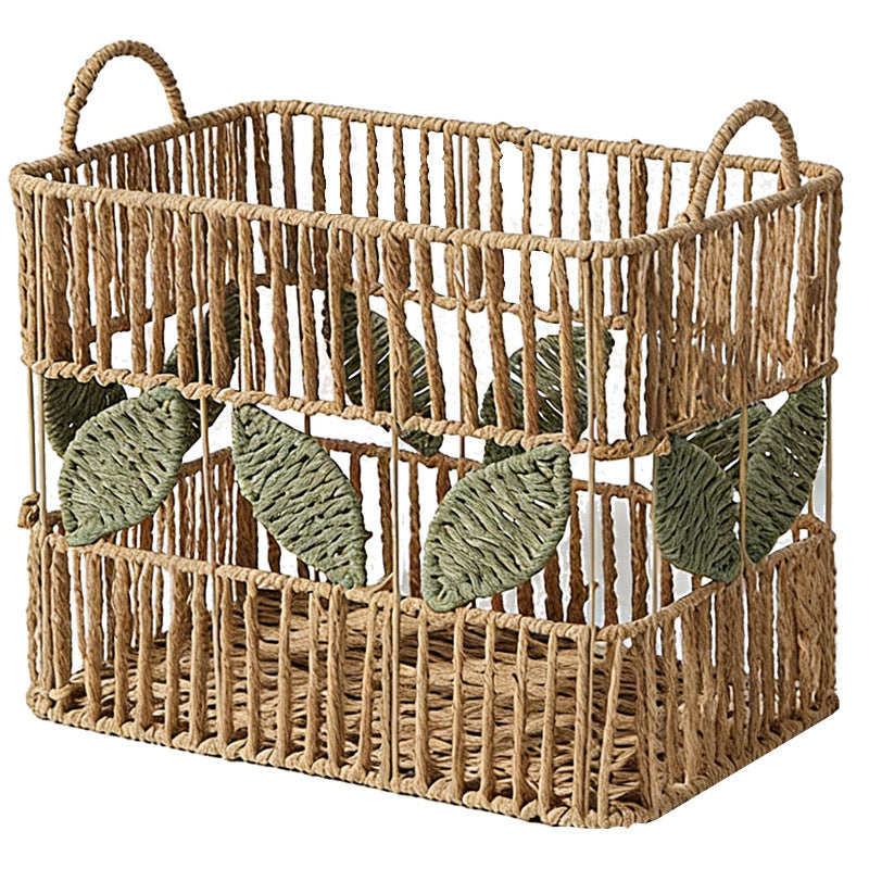 Handcrafted Storage Basket with Leaf Motif | Kelmera