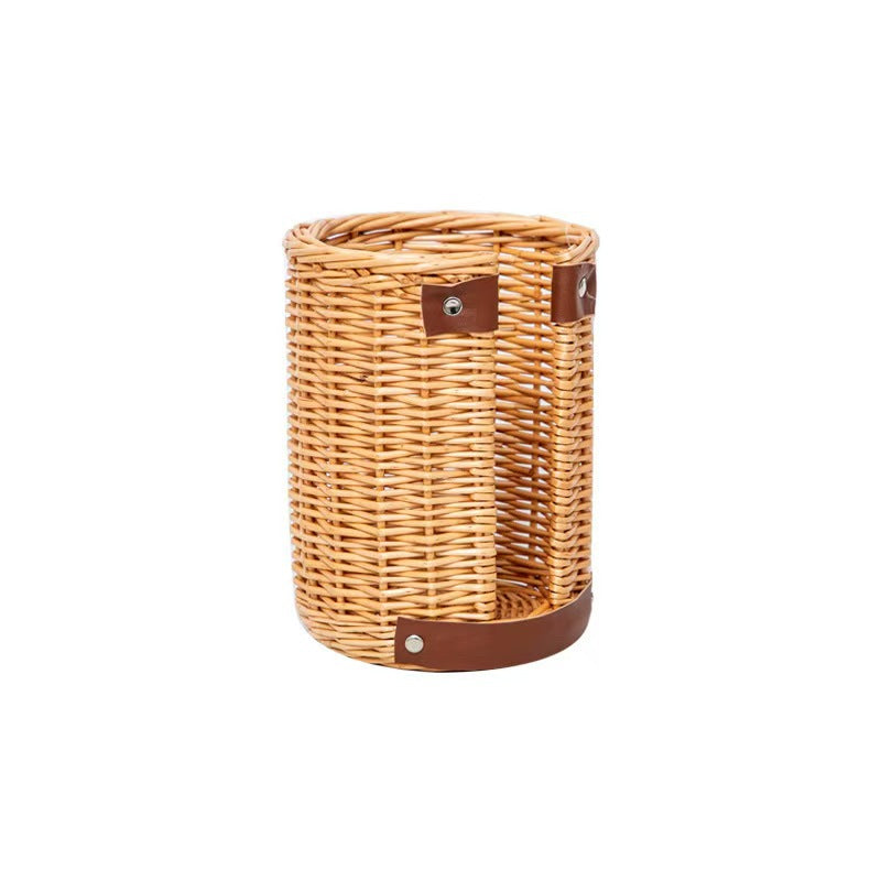 Handcrafted Storage Basket with Leather Handles | Kelmera