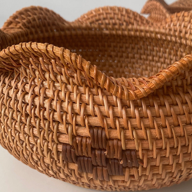 Handcrafted Storage Basket with Wavy Edge | Kelmera