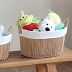 Handcrafted Storage Basket with White Cotton Lining | Kelmera