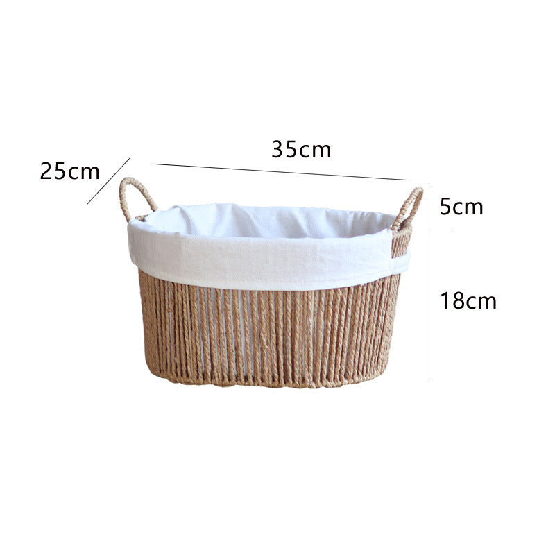 Handcrafted Storage Basket with White Cotton Lining | Kelmera