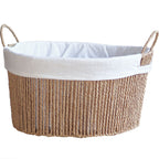 Handcrafted Storage Basket with White Cotton Lining | Kelmera