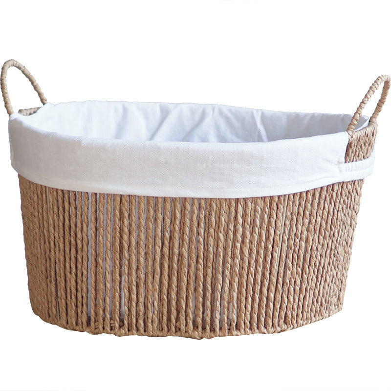 Handcrafted Storage Basket with White Cotton Lining | Kelmera