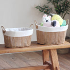 Handcrafted Storage Basket with White Cotton Lining | Kelmera