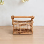Handcrafted Storage Basket with Wooden Handle | Kelmera