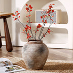 Handcrafted Terracotta Vase Vintage White | Kelmera