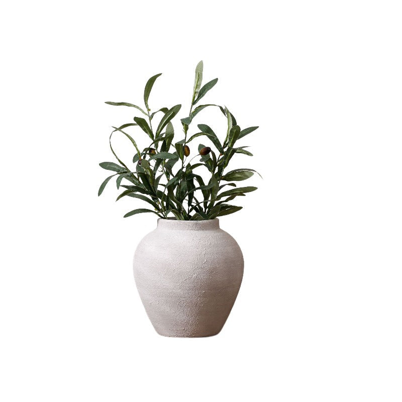 Handcrafted Terracotta Vase Vintage White | Kelmera