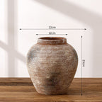 Handcrafted Terracotta Vase Vintage White | Kelmera