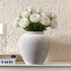 Handcrafted Terracotta Vase Vintage White | Kelmera