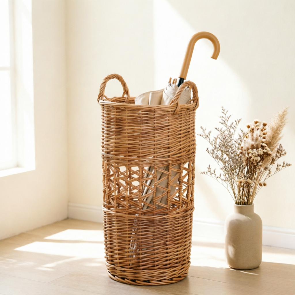 Handcrafted Willow Basket with Cotton Lining | Kelmera