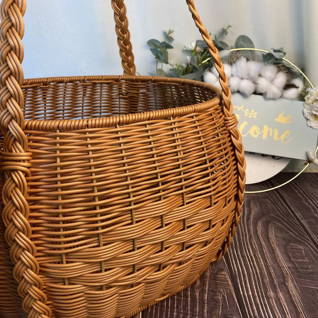 Handcrafted Woven Storage Basket Beige | Kelmera