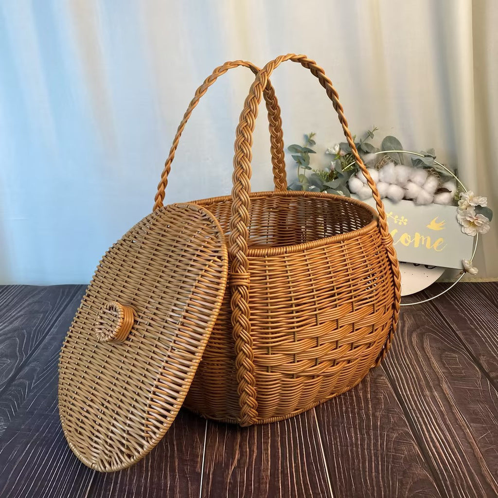 Handcrafted Woven Storage Basket Beige | Kelmera