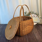 Handcrafted Woven Storage Basket Beige | Kelmera