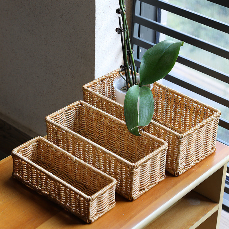 Handcrafted Woven Storage Basket Light Brown | Kelmera