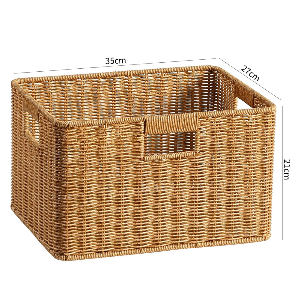 Handcrafted Woven Storage Box Light Brown | Kelmera