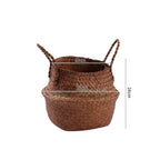 Handcrafted Woven Storage Bucket Orange Coffee | Kelmera