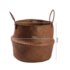 Handcrafted Woven Storage Bucket Orange Coffee | Kelmera