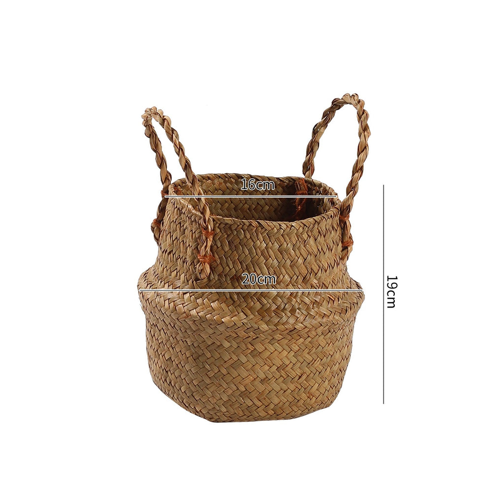 Handcrafted Woven Storage Bucket Orange Coffee | Kelmera