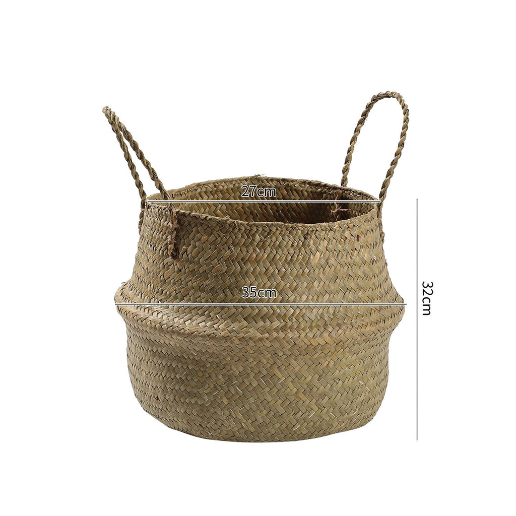 Handcrafted Woven Storage Bucket Orange Coffee | Kelmera