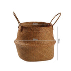 Handcrafted Woven Storage Bucket Orange Coffee | Kelmera
