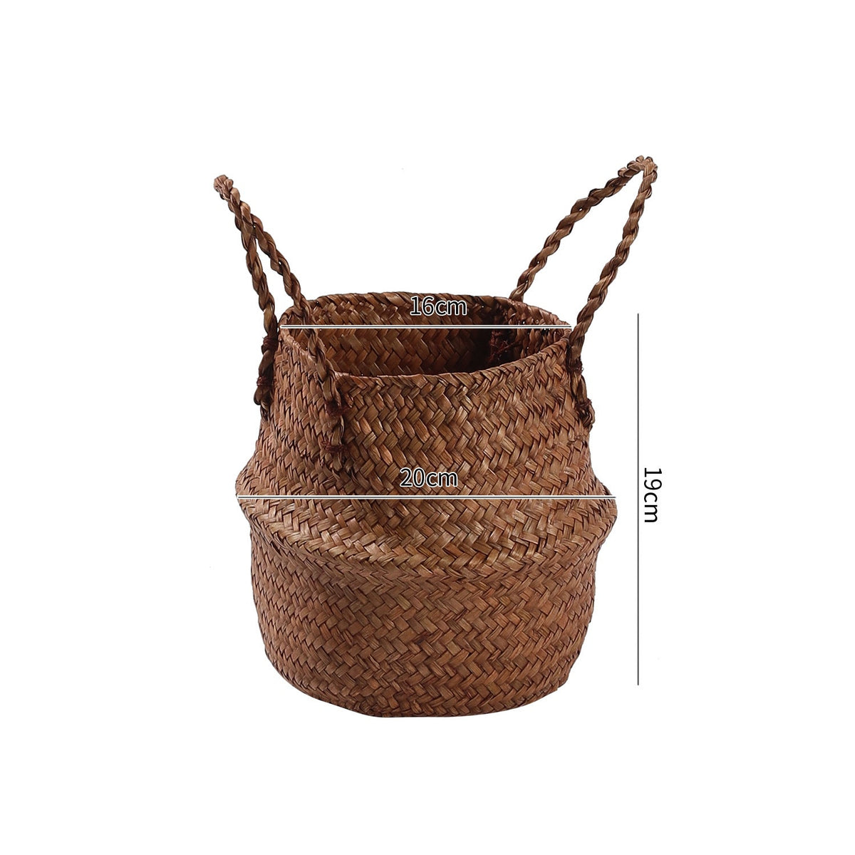 Handcrafted Woven Storage Bucket Orange Coffee | Kelmera