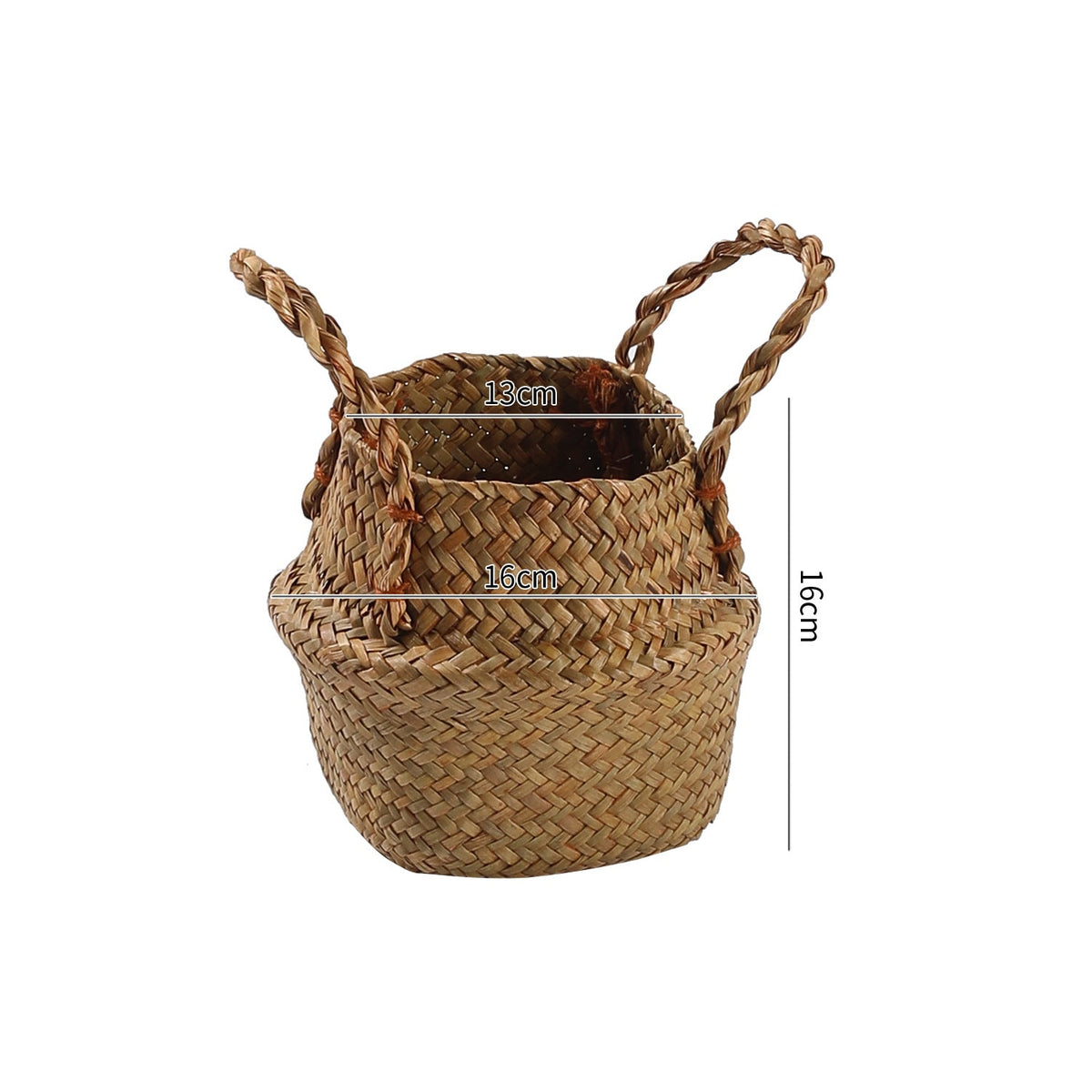Handcrafted Woven Storage Bucket Orange Coffee | Kelmera