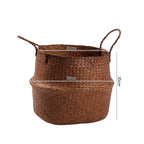 Handcrafted Woven Storage Bucket Orange Coffee | Kelmera
