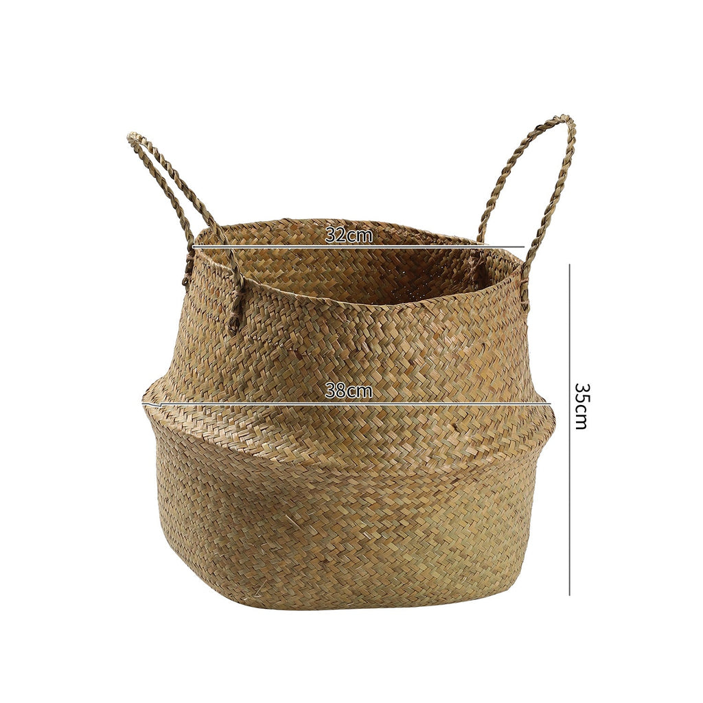 Handcrafted Woven Storage Bucket Orange Coffee | Kelmera