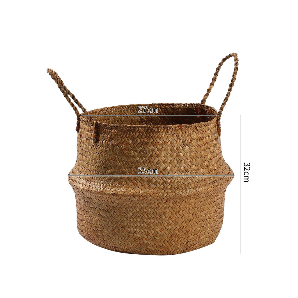 Handcrafted Woven Storage Bucket Orange Coffee | Kelmera