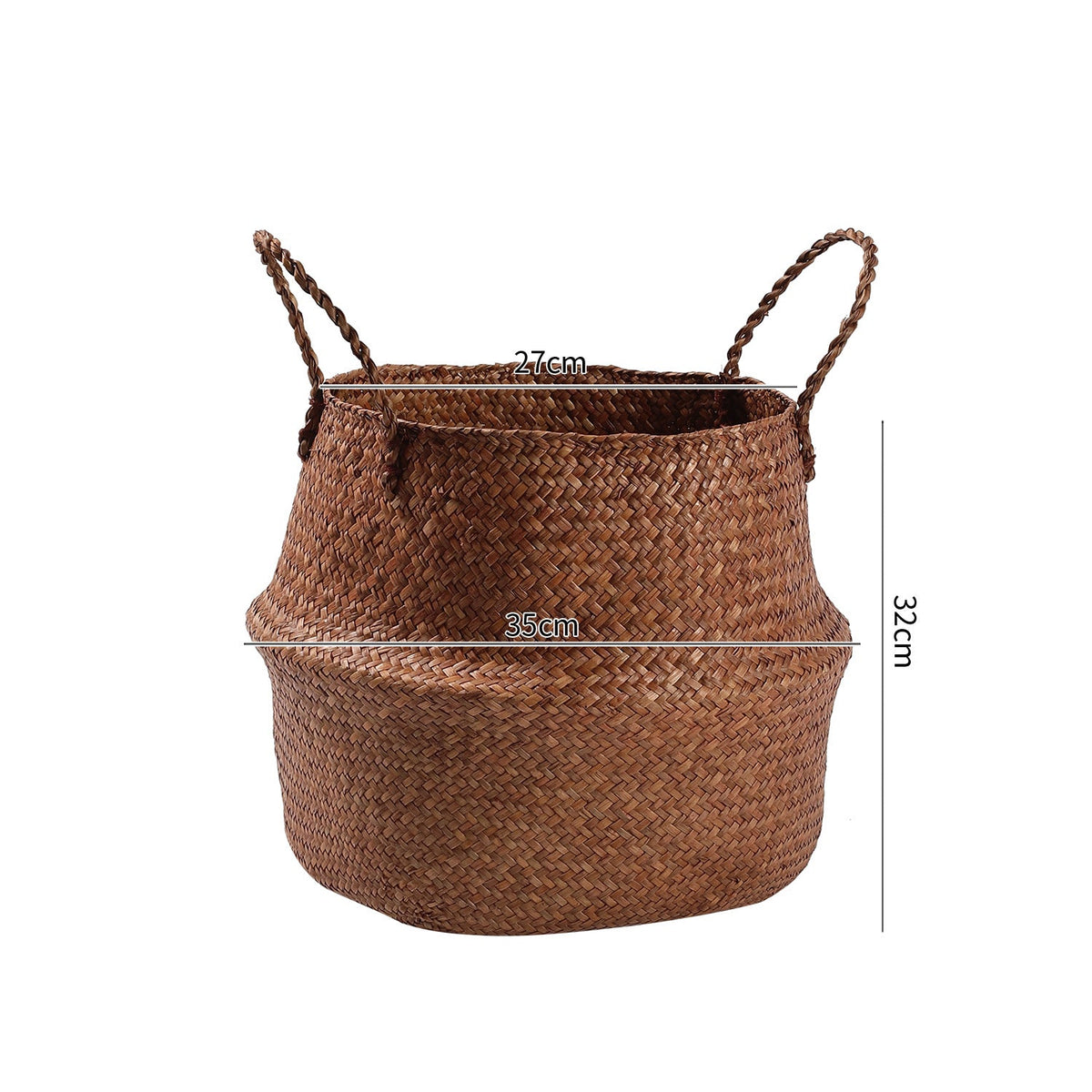Handcrafted Woven Storage Bucket Orange Coffee | Kelmera