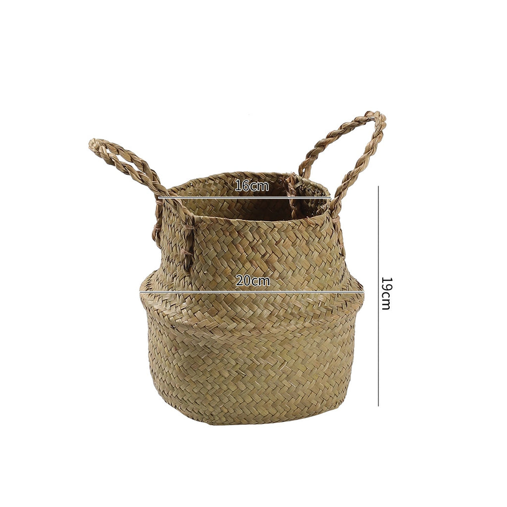 Handcrafted Woven Storage Bucket Orange Coffee | Kelmera