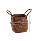 Handcrafted Woven Storage Bucket Orange Coffee | Kelmera