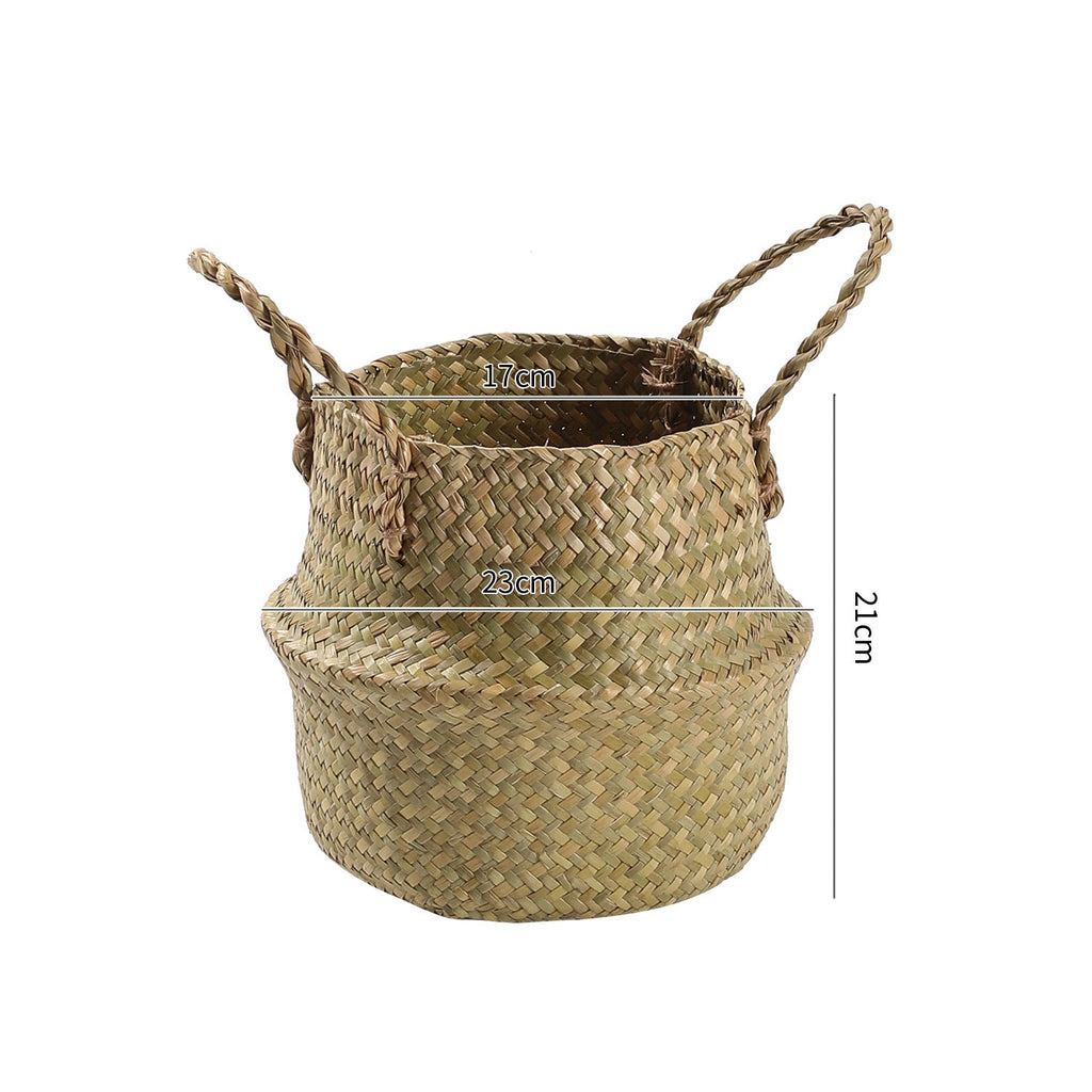 Handcrafted Woven Storage Bucket Orange Coffee | Kelmera