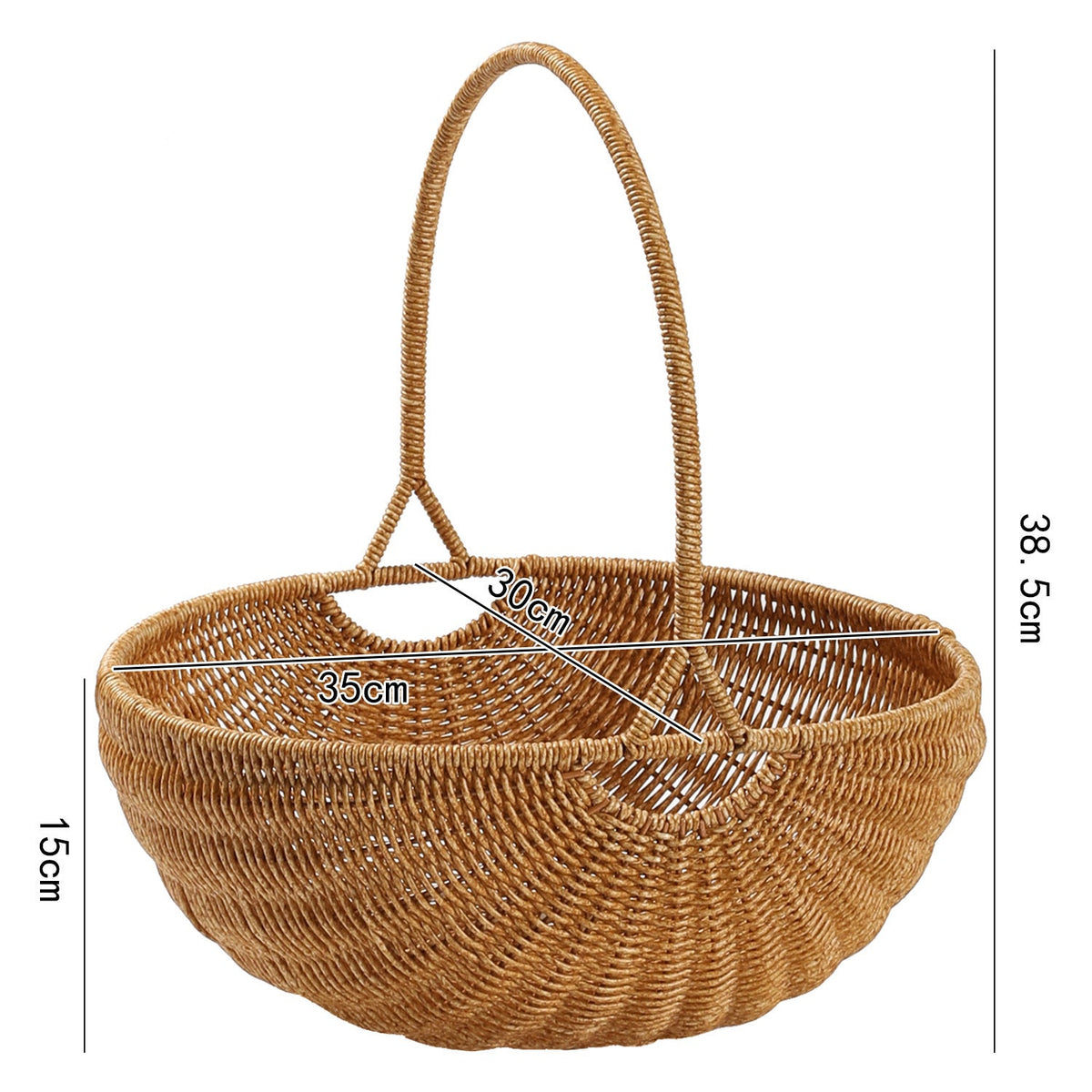 Handcrafted Woven Utility Basket Light Brown | Kelmera