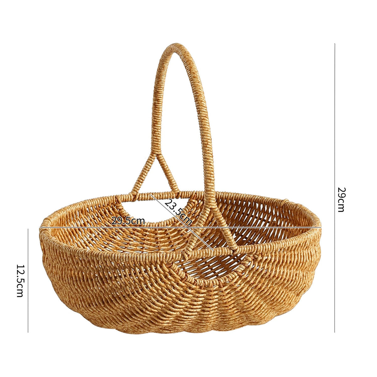 Handcrafted Woven Utility Basket Light Brown | Kelmera