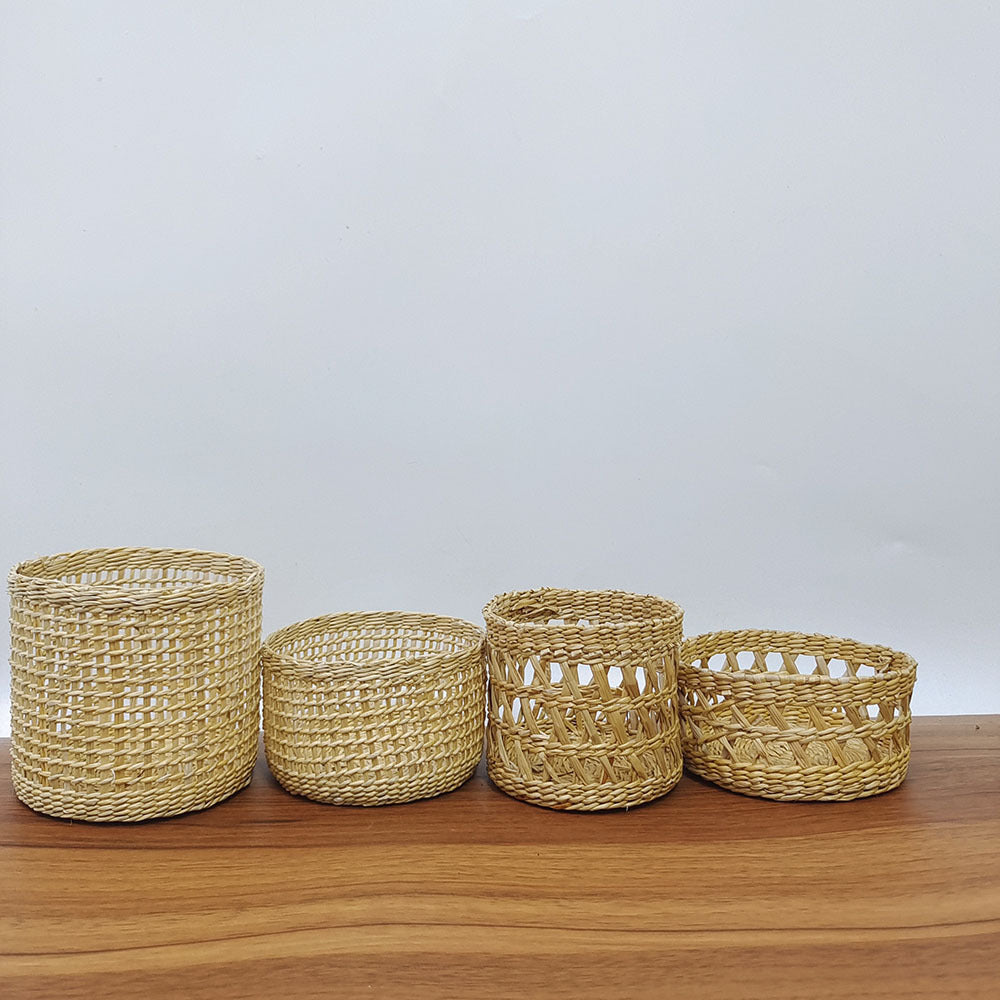 Handmade Natural Fiber Decorative Basket | Kelmera